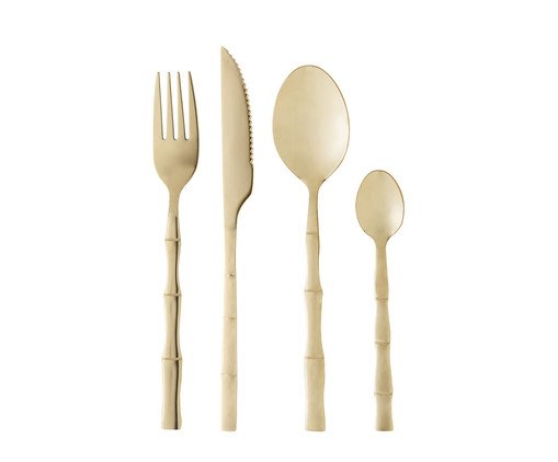 Faqueiro Bambu Elegant Champanhe, Dourado | WestwingNow