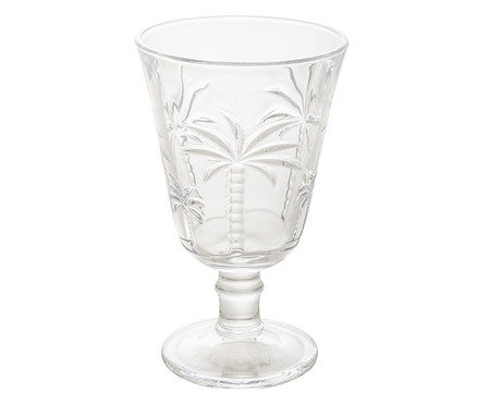 Taça para Água em Cristal Palm Transparente