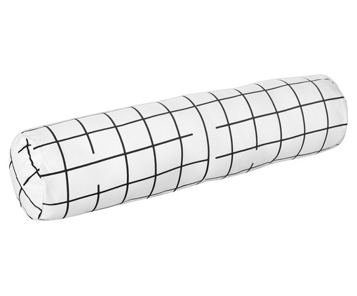 Protetor para Berço Rolinho  Grid Preto E Branco - 46 x 12 cm, PRETO E BRANCO | WestwingNow