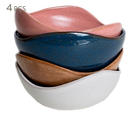 Conjunto com 4 Bowls Onda - Colorido | WestwingNow