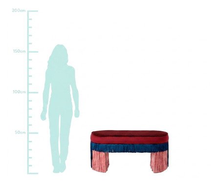 Banco Franja Composta - Vinho | Westwing