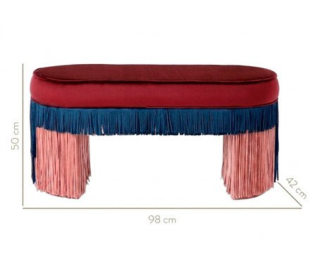 Banco Franja Composta - Vinho | Westwing