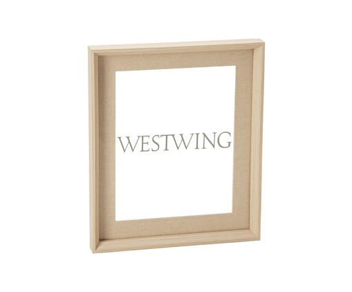 Porta Retrato em Linho Wonderful Natural, Dourado | WestwingNow