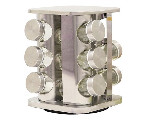 Porta Condimento em Inox Torre Ix, Natural | WestwingNow