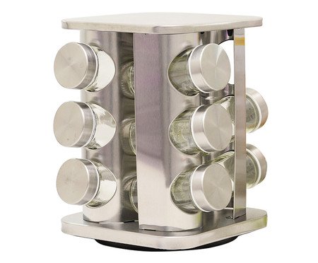 Porta Condimento em Inox Torre Ix | Westwing