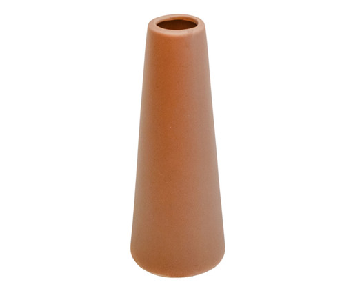 Vaso em Porcelana Cone Marrom, Natural | WestwingNow