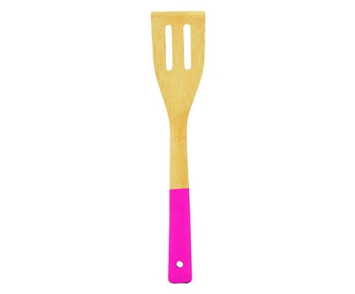 Espátula Vazada em Bambu Nature Color Rosa, Branco | WestwingNow