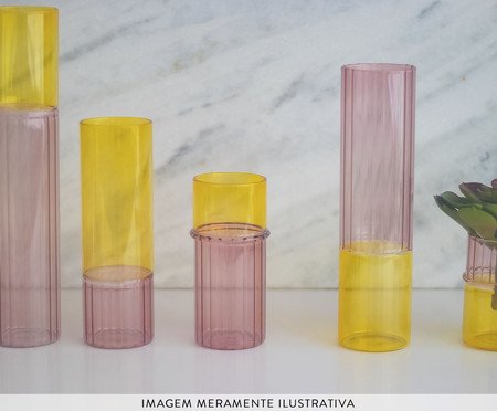 Vaso Dual Color Amarelo e Rosa I | Westwing