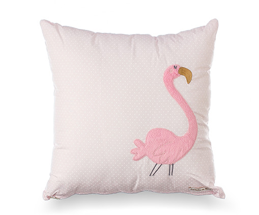 Almofada Flamingo Bordada Flamingo, Rosa | WestwingNow