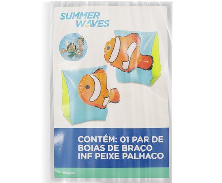 Boia de Braço Infântil Peixe Palhaço Laranja - 19X17X12cm | Westwing