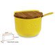 Saleiro de Cerâmica com Colher e Tampa de Madeira Amarelo, Amarelo | WestwingNow