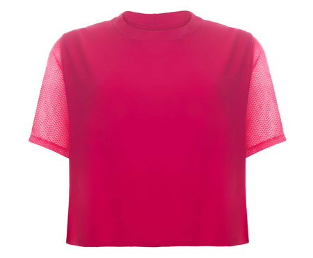 Camiseta Cropped Moletinho Tela Vermelho