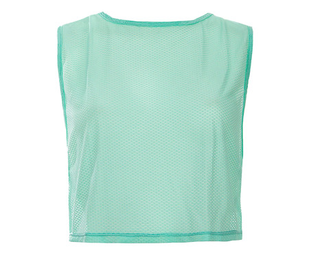 Regata Cropped Cavada Tela Verde Água com Proteção UV50+ | WestwingNow