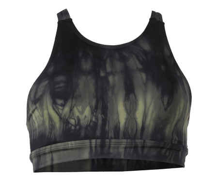 Top Esportivo Sustentação Nadador Tie Dye Verde