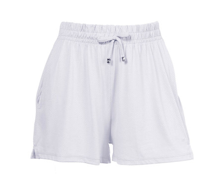 Short Esportivo Banana Rosa Dry Fit Branco