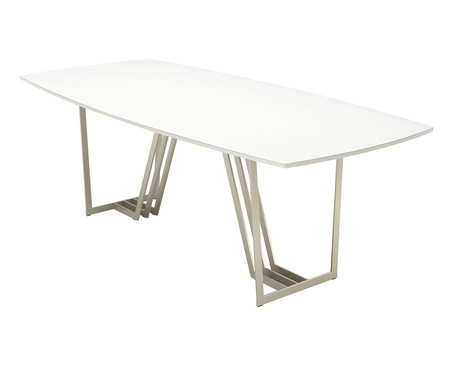 Mesa Albany 2.4 M2 Off-White Fosco e Champanhe | Westwing