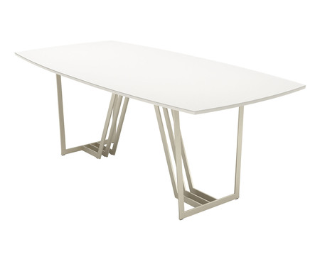 Mesa Albany 2.2 M2 Off-White Fosco e Champanhe | Westwing