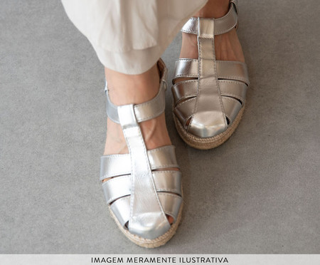 Sandália Fisherman Metallic Prata Foglietti | WestwingNow