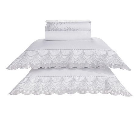 Jogo de Lençol Palma Branco