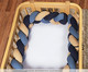 Almofada Protetora para Berço Trança Mescla - Azul Petróleo, Azul | WestwingNow
