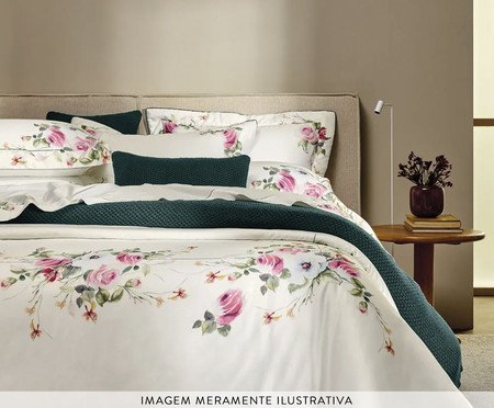 Jogo De Cobre-Leito Rosette Colorido 300 Fios | Westwing