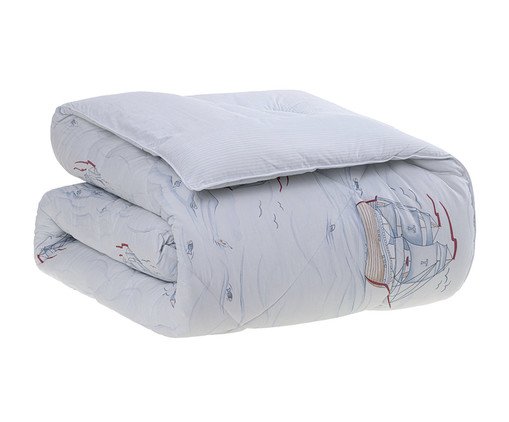 Edredom Estampado Infantil Caravella 200 Fios, Branco | WestwingNow