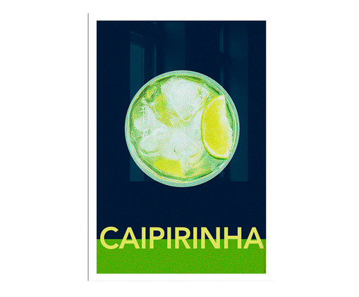 Quadro Caipirinha A2 com Moldura Branca, Verde | WestwingNow