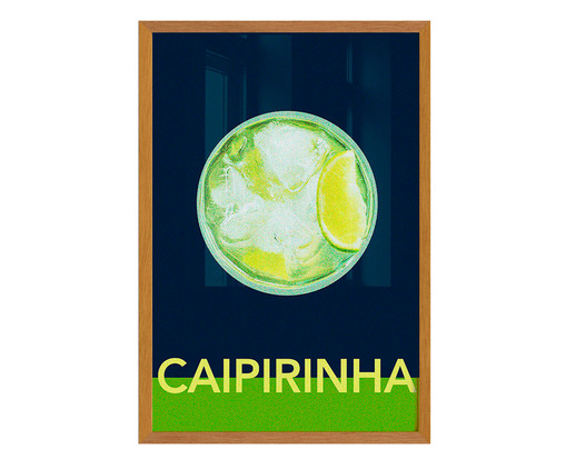 Quadro Caipirinha A2 com Moldura em Madeira, Verde | WestwingNow