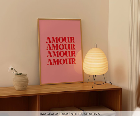 Quadro Amour A3 com Moldura em Madeira | WestwingNow