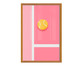 Quadro Pink Tennis A2 com Moldura em Madeira, Rosa | WestwingNow