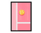 Quadro Pink Tennis A2 com Moldura Preta, Rosa | WestwingNow