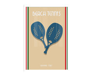 Quadro Beach Tennis Ravenna A3 com Moldura Branca | WestwingNow