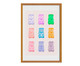 Quadro Gummy Bear A2 com Moldura em Madeira, Rosa | WestwingNow