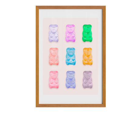 Quadro Gummy Bear A2 com Moldura em Madeira | WestwingNow