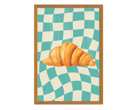 Quadro Croissant A2 com Moldura em Madeira, Verde | WestwingNow