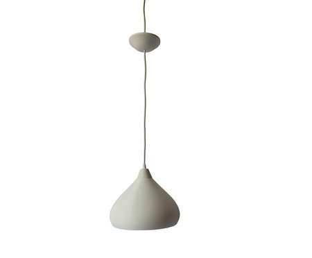 Pendente Vapor Grande com Cabo Branco e Cúpula Branca | Westwing