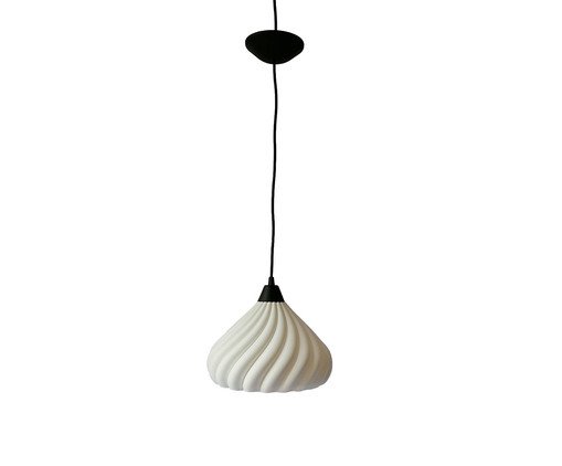 Pendente Partes Grande com Cabo Preto e Cúpula Branca, black | WestwingNow