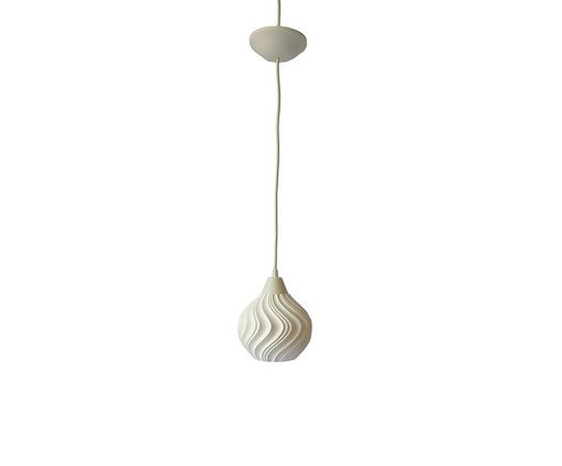 Pendente Fluxus Pequeno com Cabo Branco e Cúpula Branca, white | WestwingNow