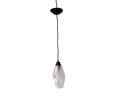 Pendente Amasso IV com Cabo Preto e Cúpula Translúcida, black | WestwingNow