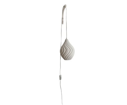 Arandela Fluxus Médio com Cabo Branco e Cúpula Branca, white | WestwingNow