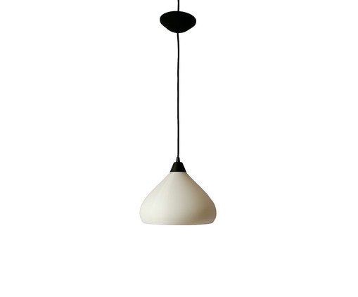 Pendente Vapor Grande com Cabo Preto e Cúpula Branca, black | WestwingNow
