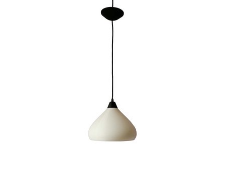 Pendente Vapor Grande com Cabo Preto e Cúpula Branca | Westwing