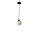 Pendente Fluxus Pequeno com Cabo Preto e Cúpula Branca, black | WestwingNow