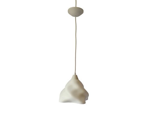 Pendente Amasso Grande com Cabo Branco e Cúpula Branca, white | WestwingNow