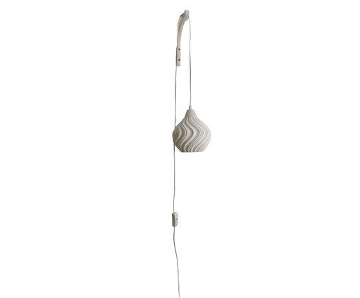 Arandela Fluxus Pequeno com Cabo Branco e Cúpula Branca, white | WestwingNow