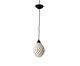 Pendente Fluxus Médio com Cabo Preto e Cúpula Branca, black | WestwingNow