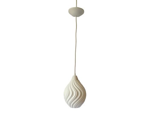 Pendente Fluxus Médio com Cabo Branco e Cúpula Branca, white | WestwingNow