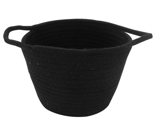 Cesto Round Gist Cotton Black, Preto | WestwingNow