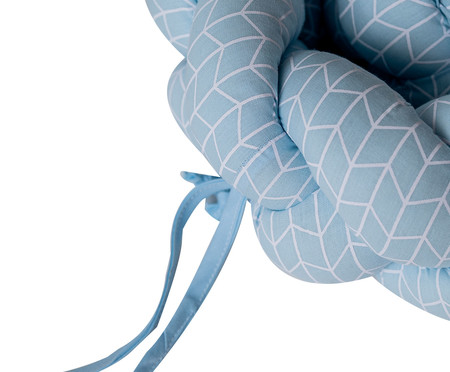 Almofada Protetora para Berço Trança Evolutivo Minimalist - Azul Claro | WestwingNow