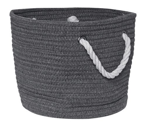 Cesto Square Gist Cotton Grey, Cinza | WestwingNow